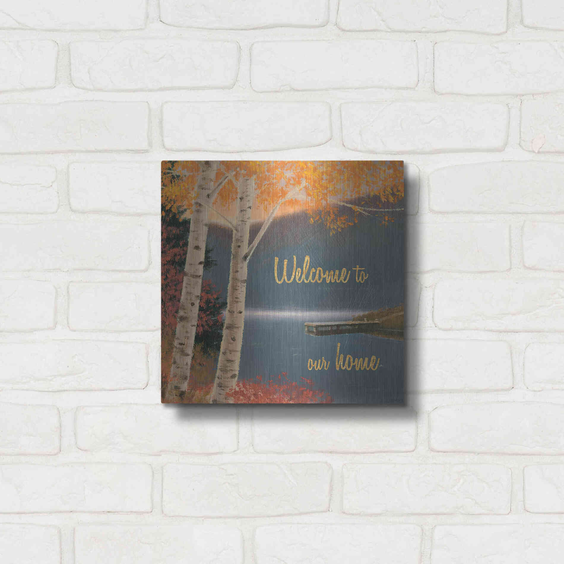 Luxe Metal Art 'Quiet Evening III' by James Wiens, Metal Wall Art,12x12