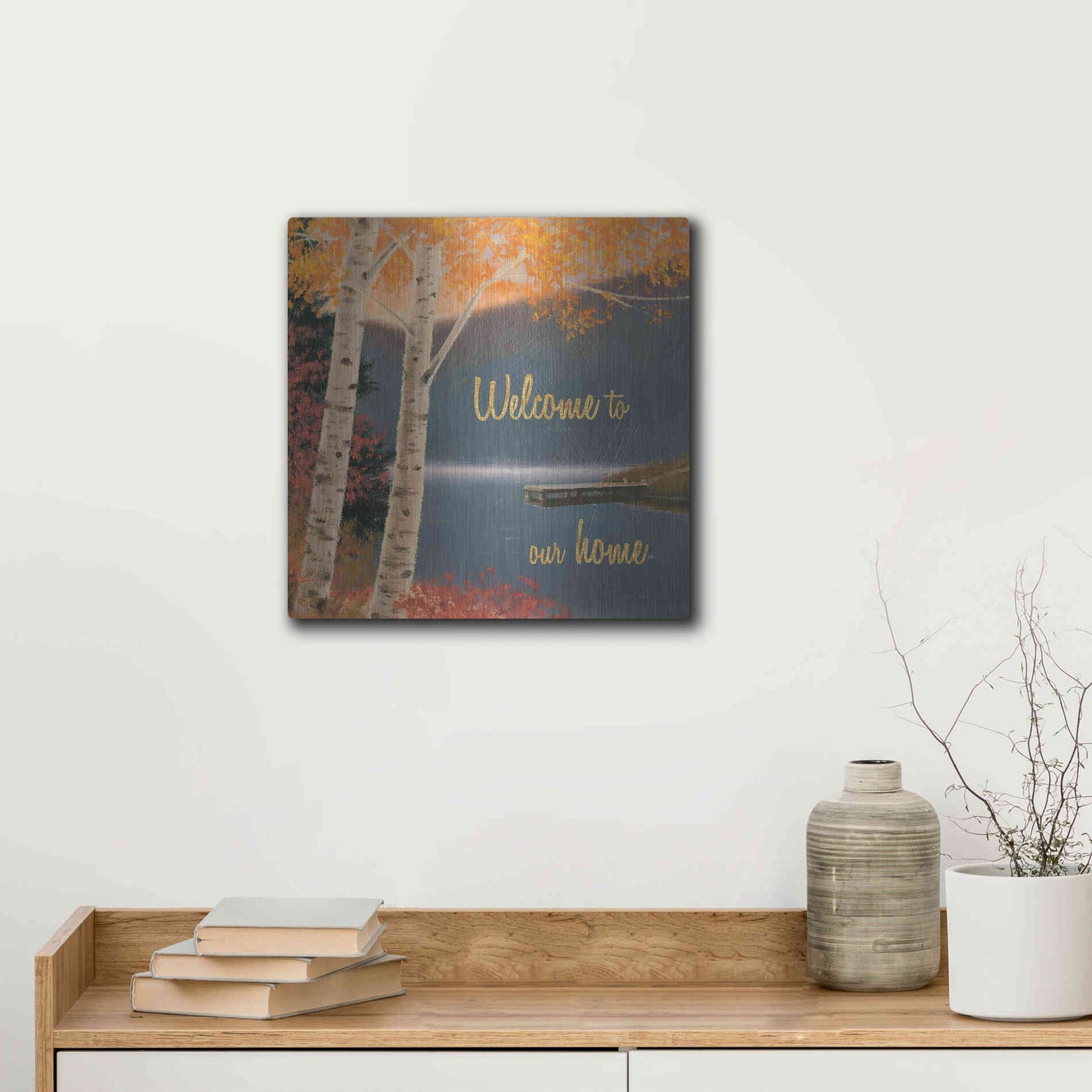 Luxe Metal Art 'Quiet Evening III' by James Wiens, Metal Wall Art,12x12