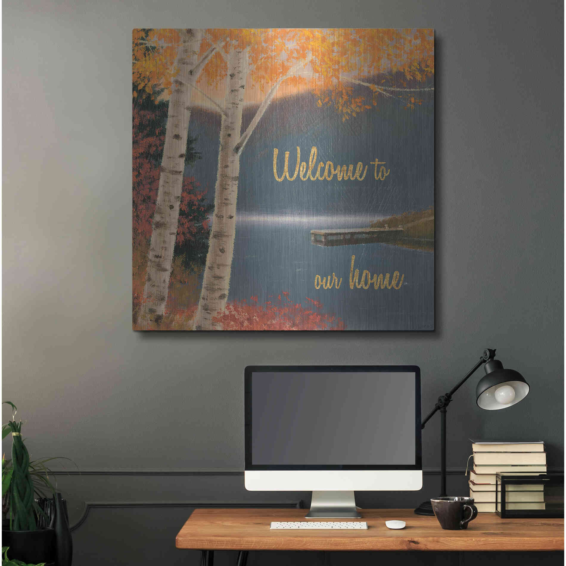 Luxe Metal Art 'Quiet Evening III' by James Wiens, Metal Wall Art,36x36