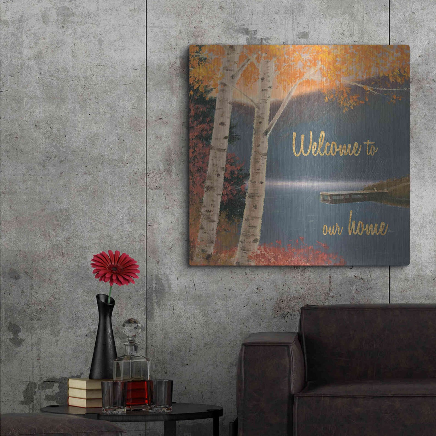 Luxe Metal Art 'Quiet Evening III' by James Wiens, Metal Wall Art,36x36