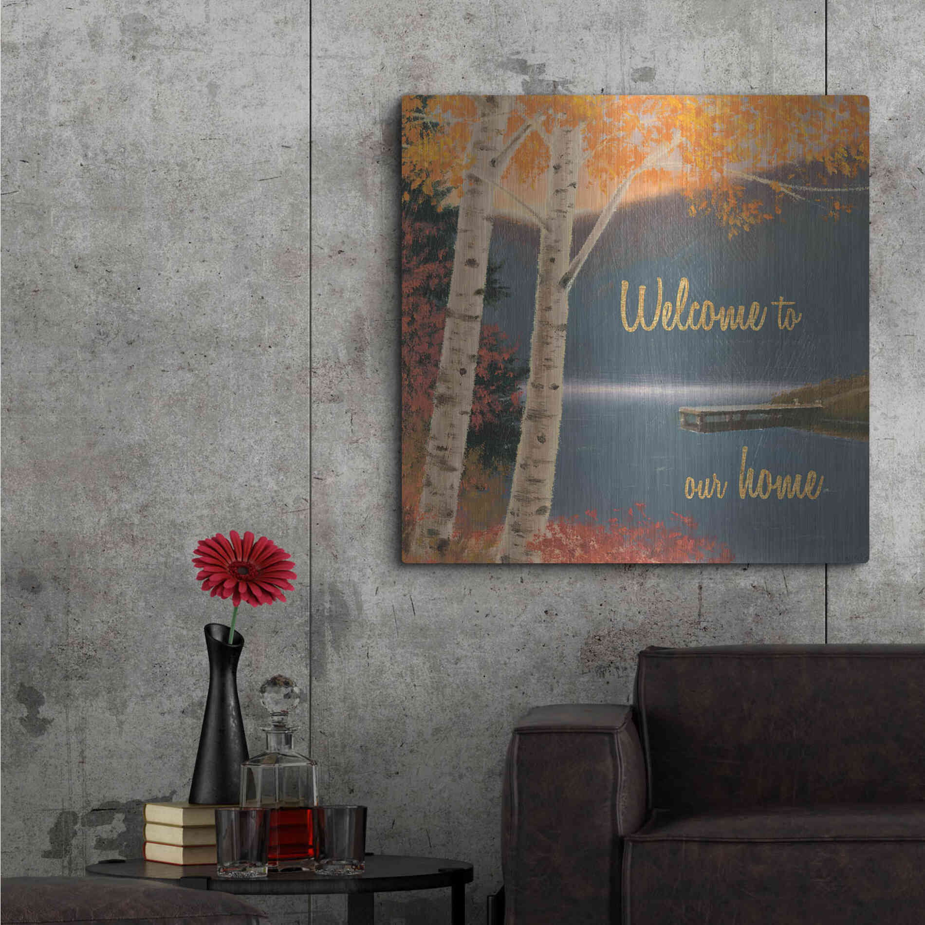 Luxe Metal Art 'Quiet Evening III' by James Wiens, Metal Wall Art,36x36