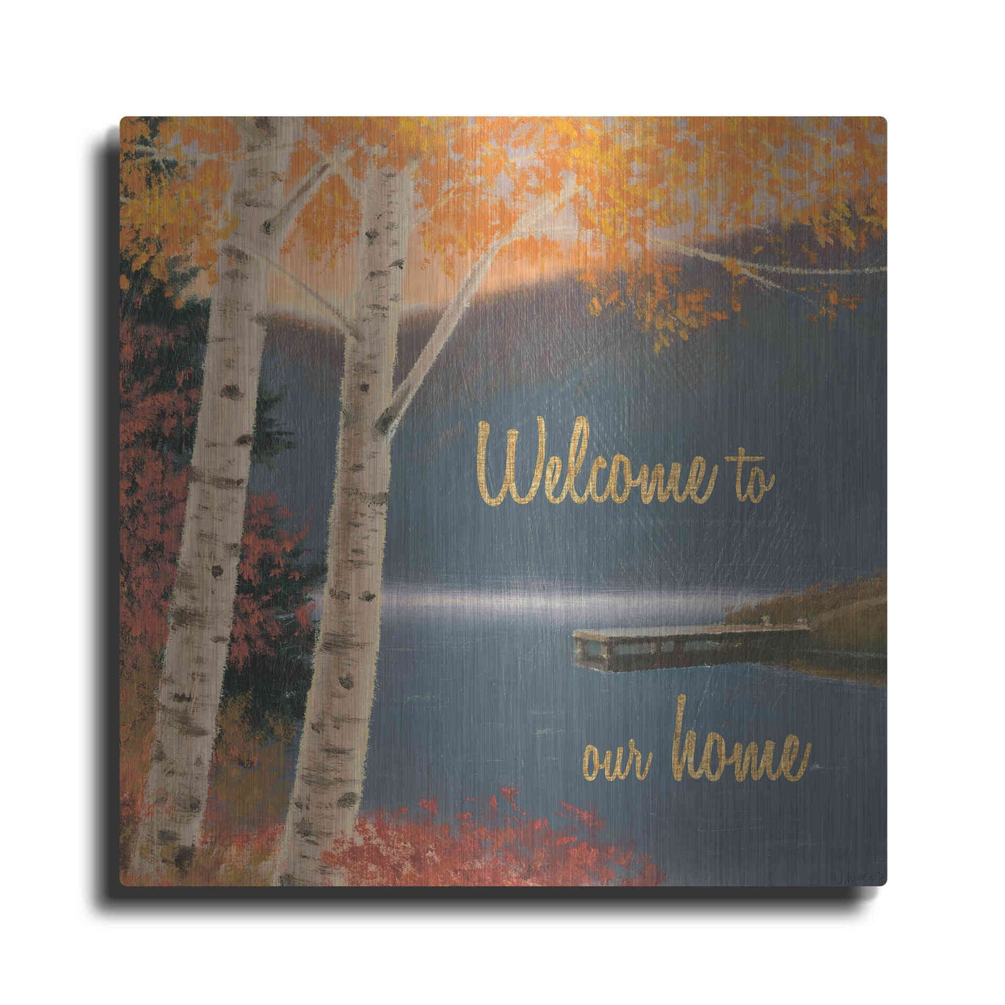 Luxe Metal Art 'Quiet Evening III' by James Wiens, Metal Wall Art