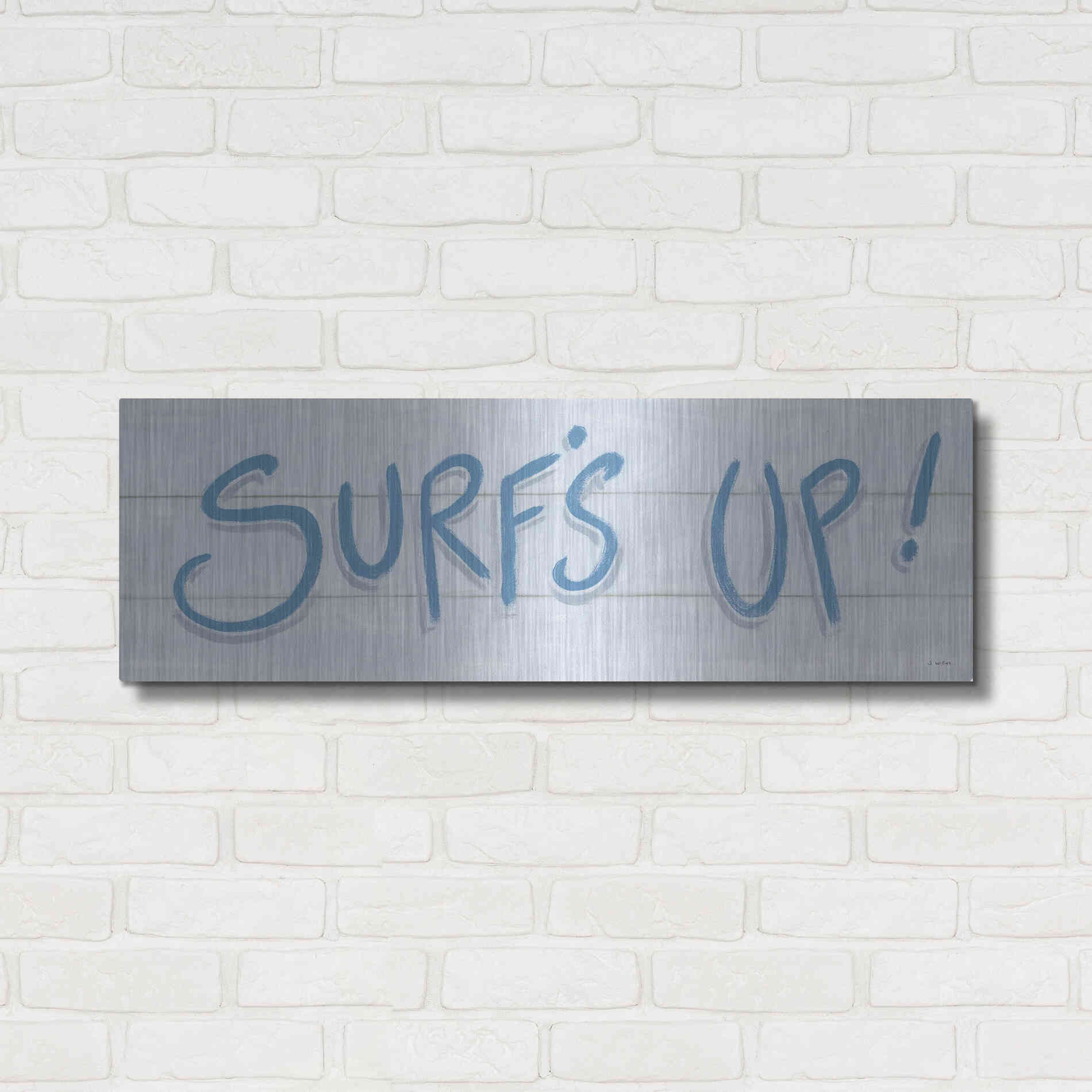 Luxe Metal Art 'Beach Ride XI' by James Wiens, Metal Wall Art,36x12