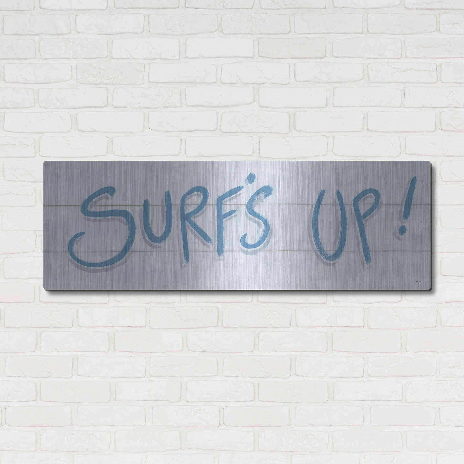 Luxe Metal Art 'Beach Ride XI' by James Wiens, Metal Wall Art,48x16