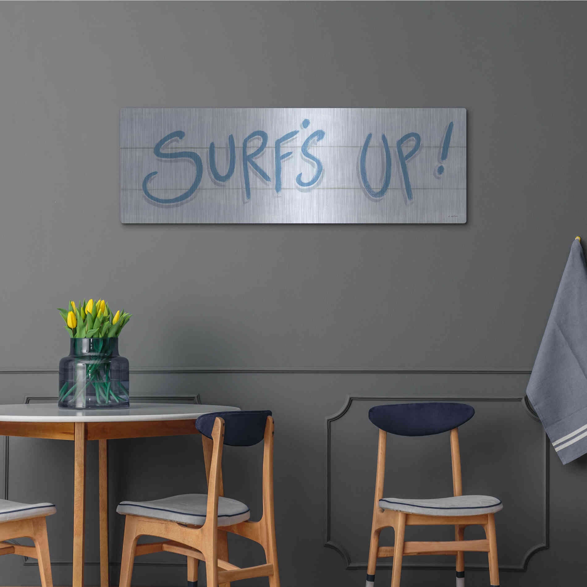 Luxe Metal Art 'Beach Ride XI' by James Wiens, Metal Wall Art,48x16