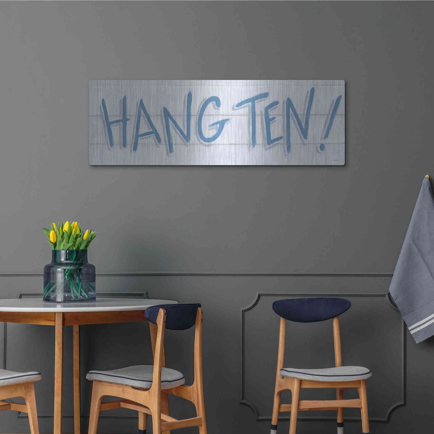 Luxe Metal Art 'Beach Ride XII' by James Wiens, Metal Wall Art,48x16