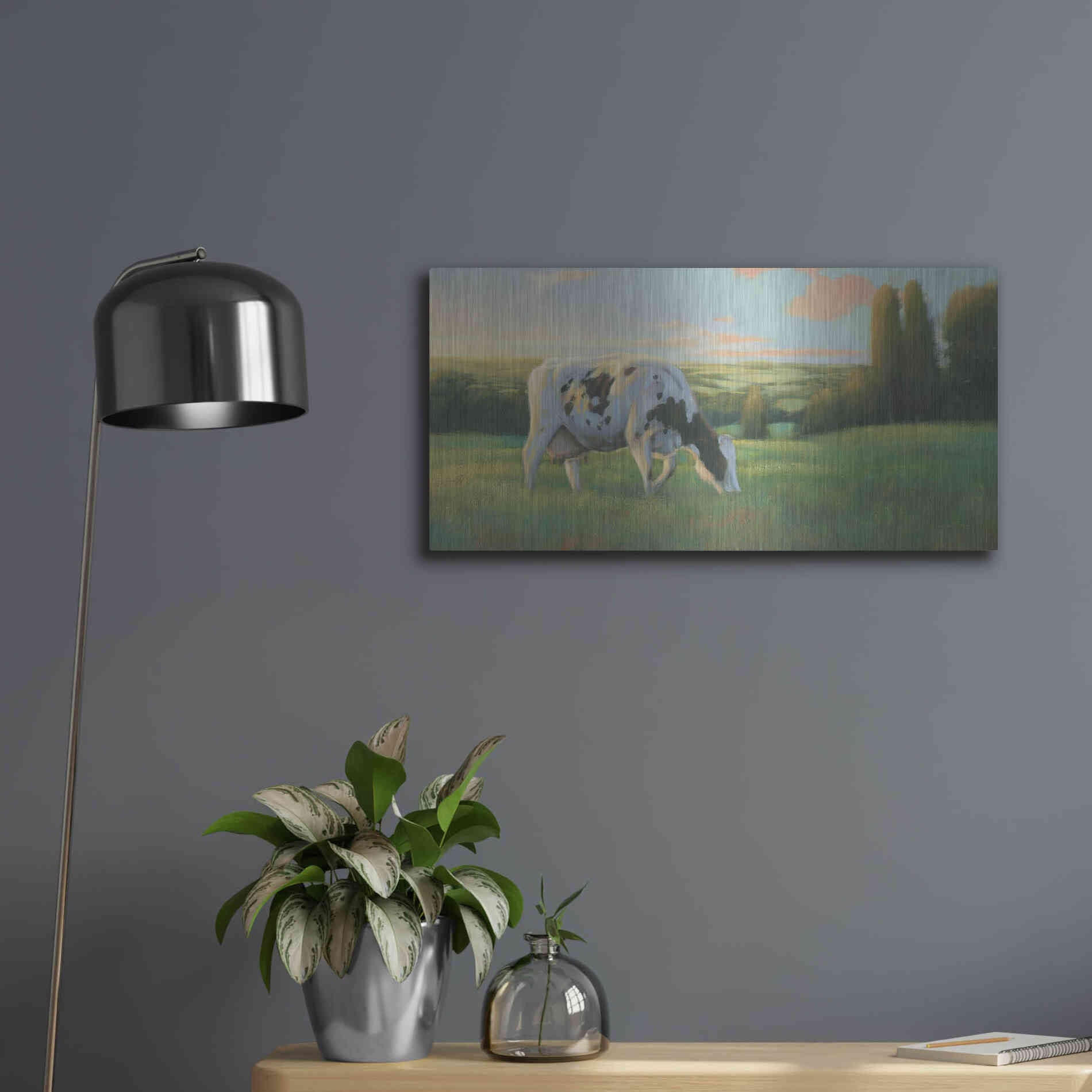 Luxe Metal Art 'Farm Life I' by James Wiens, Metal Wall Art,24x12