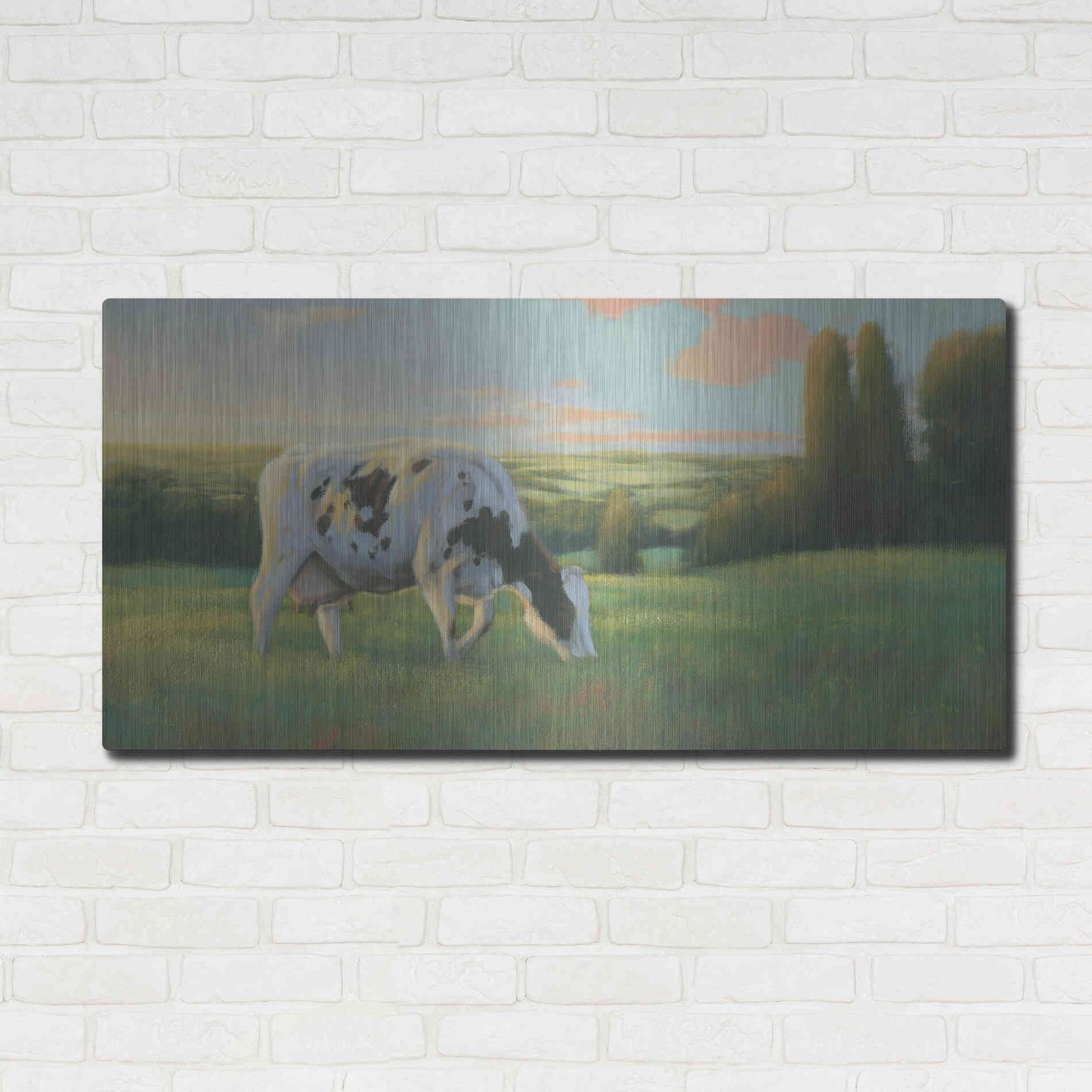Luxe Metal Art 'Farm Life I' by James Wiens, Metal Wall Art,48x24