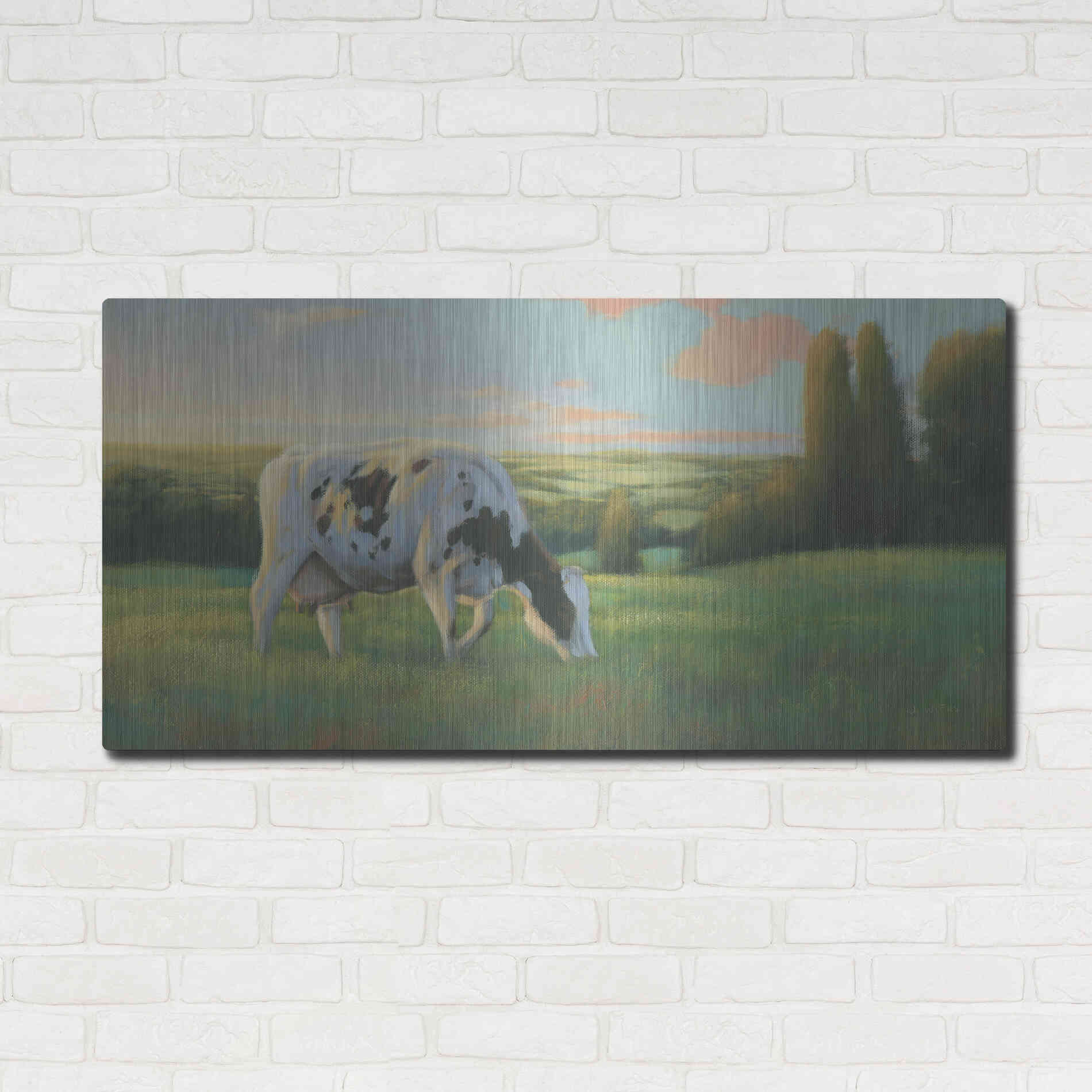 Luxe Metal Art 'Farm Life I' by James Wiens, Metal Wall Art,48x24