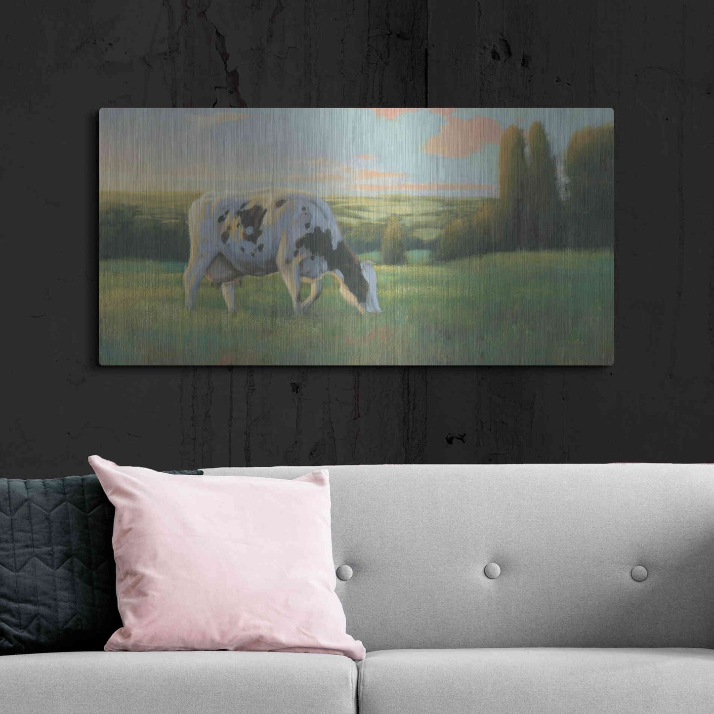 Luxe Metal Art 'Farm Life I' by James Wiens, Metal Wall Art,48x24