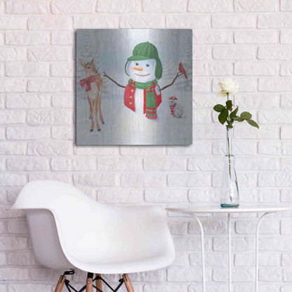 Luxe Metal Art 'Dressed for Christmas I Crop' by James Wiens, Metal Wall Art,24x24