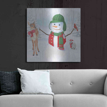 Luxe Metal Art 'Dressed for Christmas I Crop' by James Wiens, Metal Wall Art,36x36