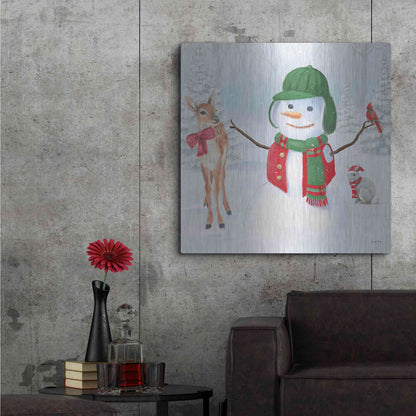 Luxe Metal Art 'Dressed for Christmas I Crop' by James Wiens, Metal Wall Art,36x36