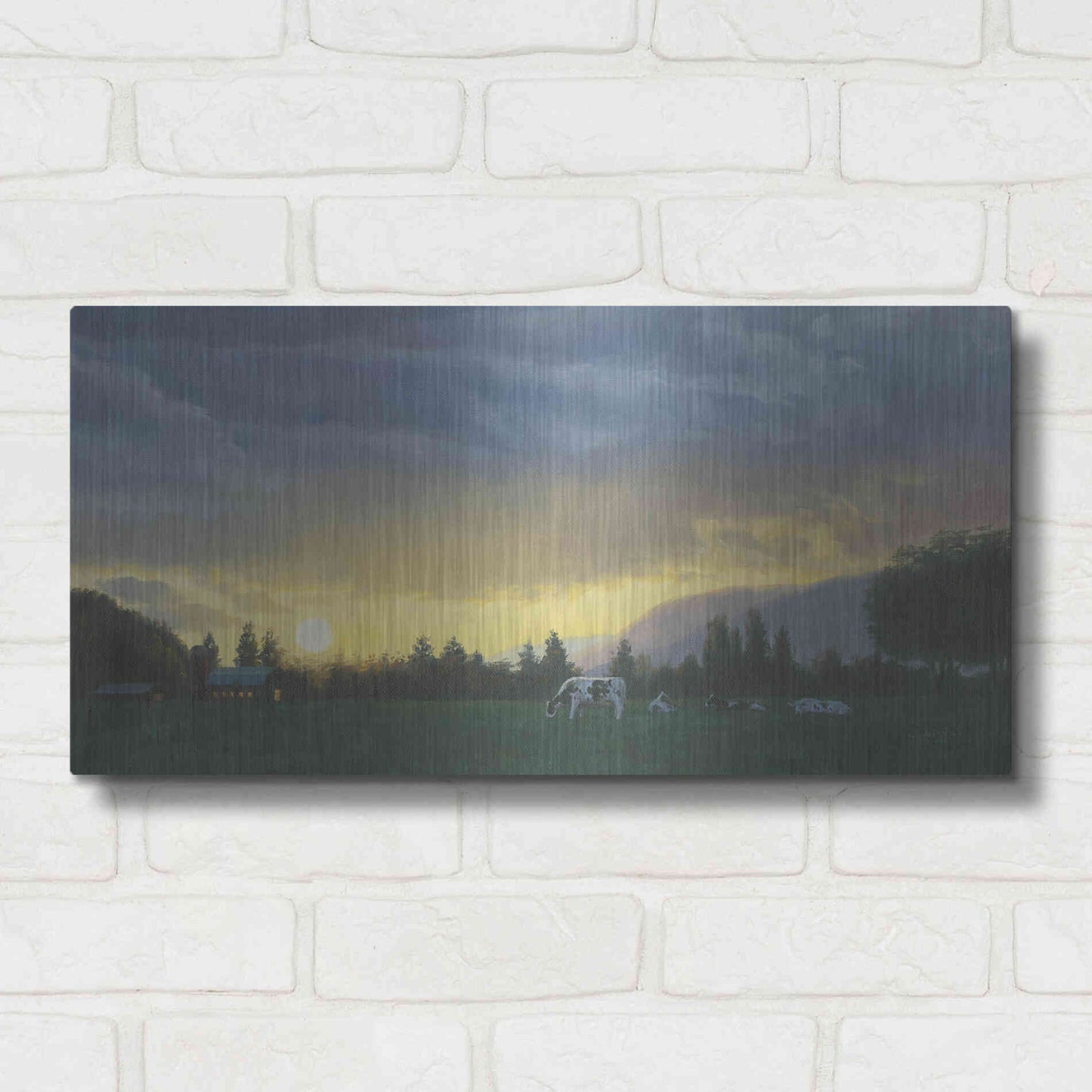 Luxe Metal Art 'Farm Life II' by James Wiens, Metal Wall Art,24x12