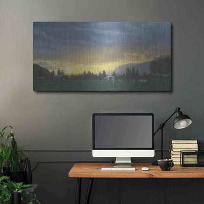 Luxe Metal Art 'Farm Life II' by James Wiens, Metal Wall Art,48x24