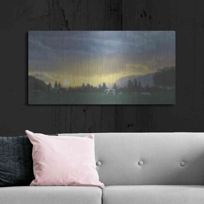 Luxe Metal Art 'Farm Life II' by James Wiens, Metal Wall Art,48x24