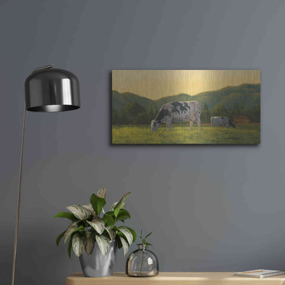 Luxe Metal Art 'Farm Life III' by James Wiens, Metal Wall Art,24x12