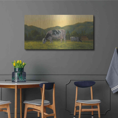 Luxe Metal Art 'Farm Life III' by James Wiens, Metal Wall Art,48x24