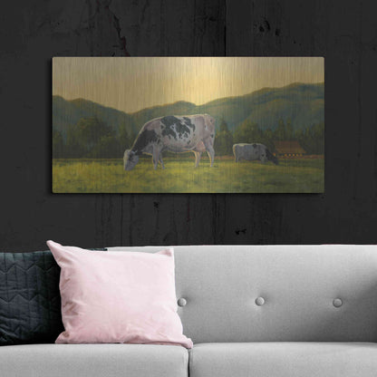 Luxe Metal Art 'Farm Life III' by James Wiens, Metal Wall Art,48x24