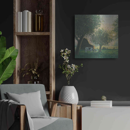 Luxe Metal Art 'Farm Life IV' by James Wiens, Metal Wall Art,24x24