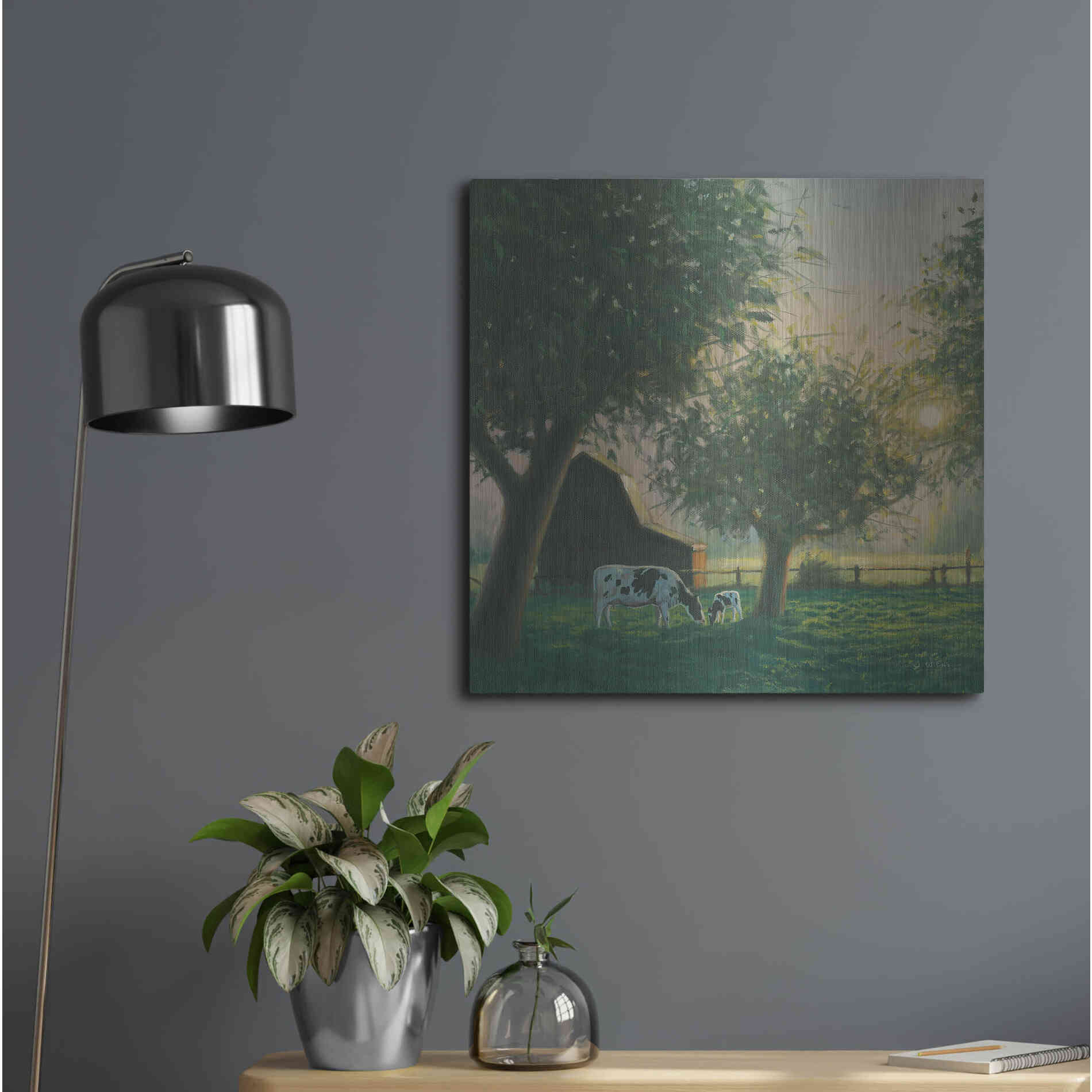 Luxe Metal Art 'Farm Life IV' by James Wiens, Metal Wall Art,24x24