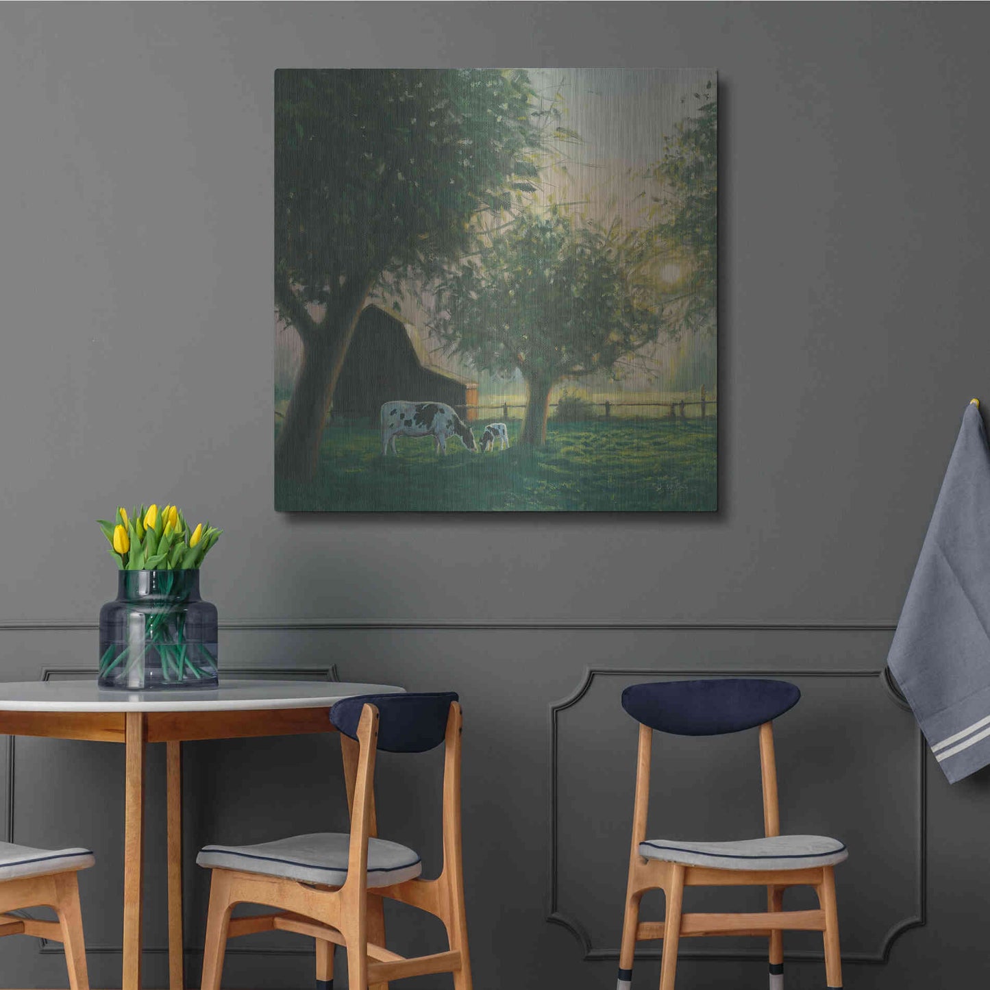 Luxe Metal Art 'Farm Life IV' by James Wiens, Metal Wall Art,36x36