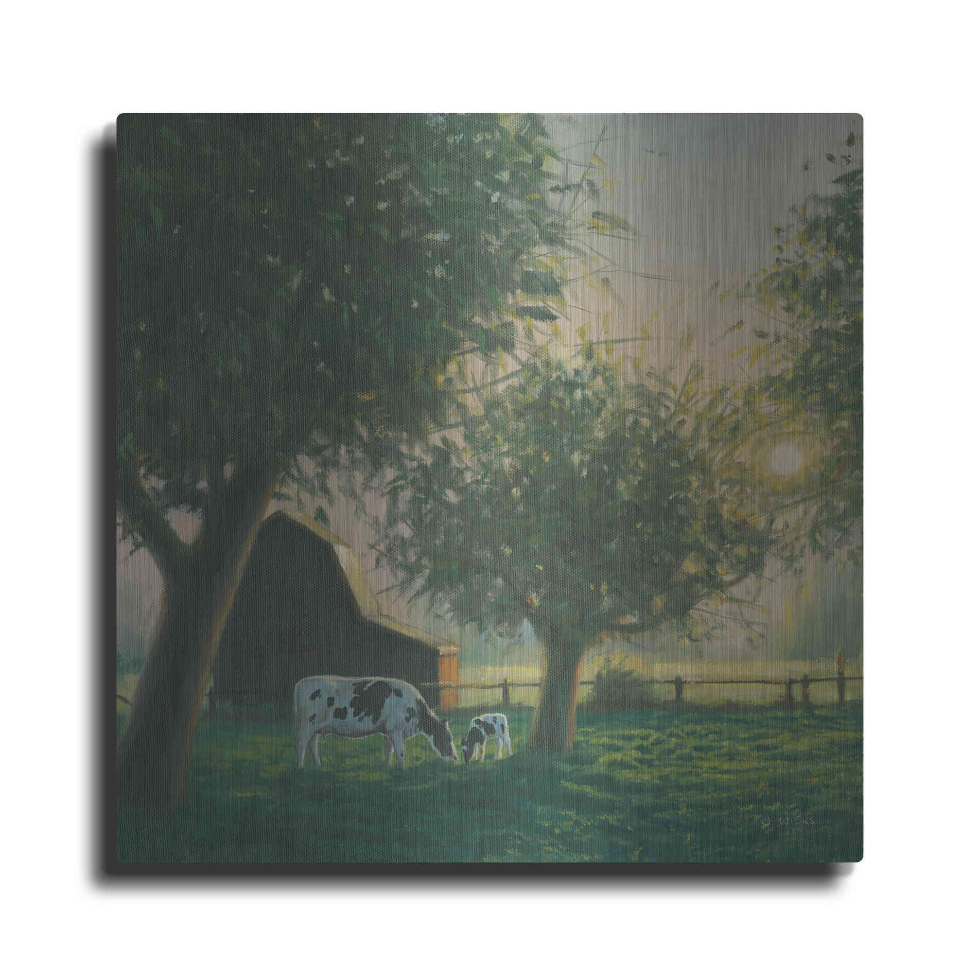 Luxe Metal Art 'Farm Life IV' by James Wiens, Metal Wall Art