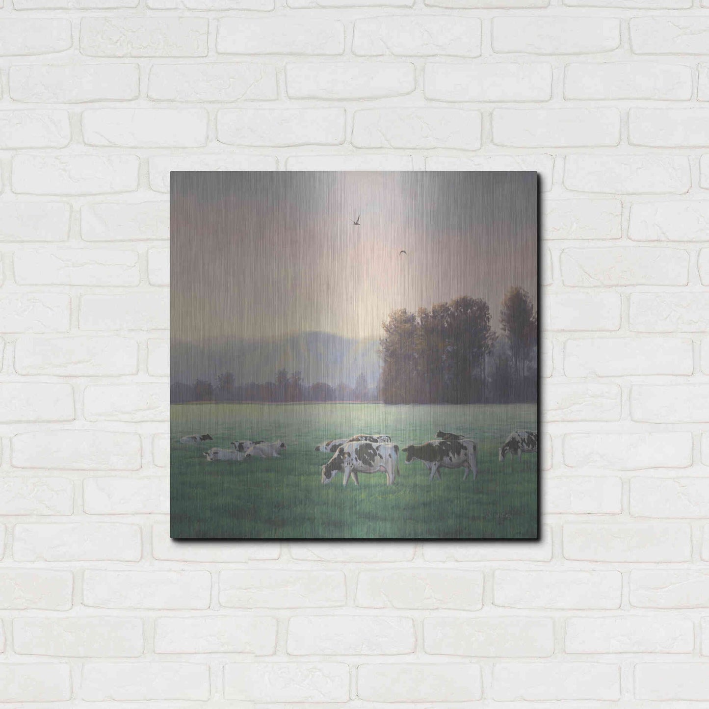 Luxe Metal Art 'Farm Life V' by James Wiens, Metal Wall Art,24x24