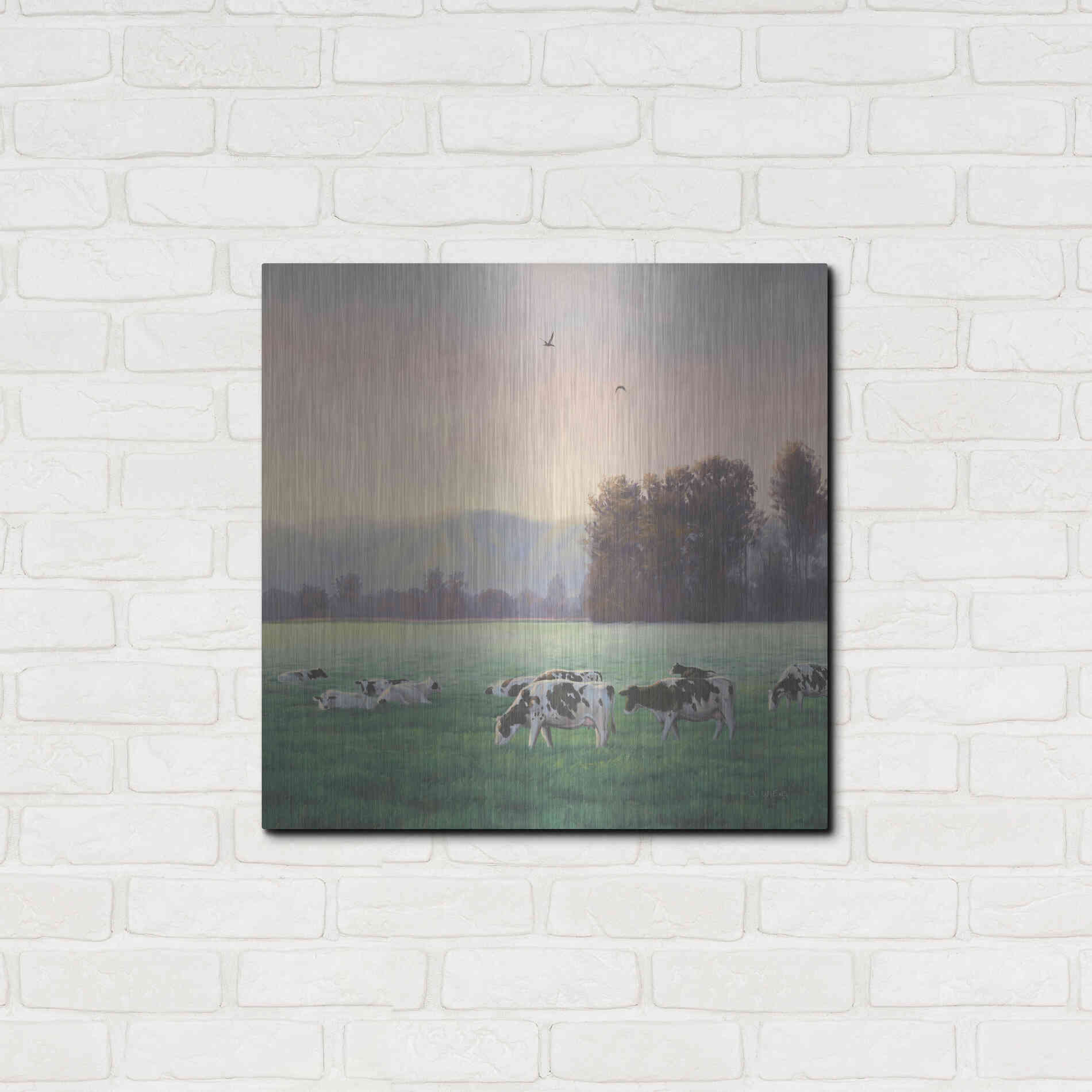 Luxe Metal Art 'Farm Life V' by James Wiens, Metal Wall Art,24x24