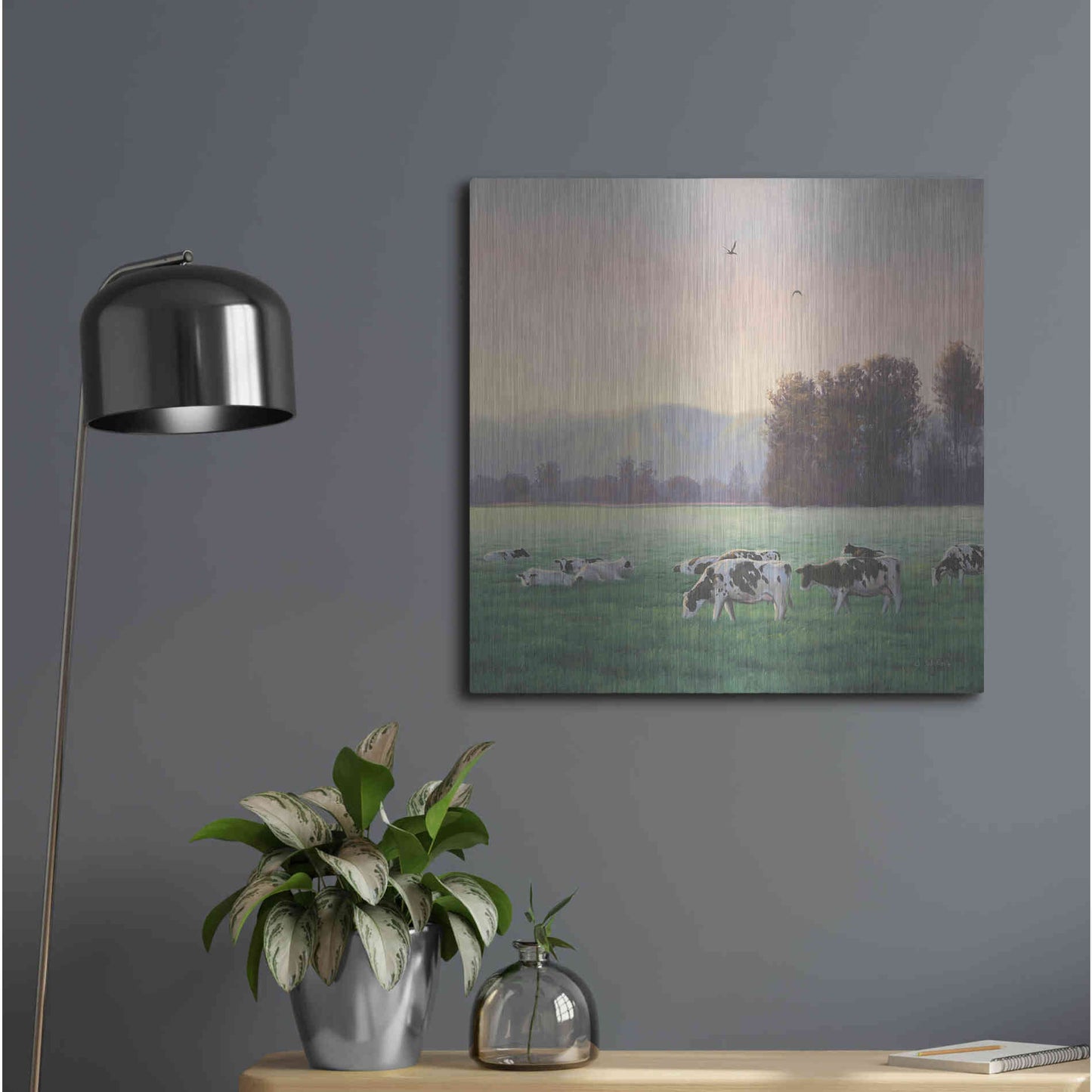 Luxe Metal Art 'Farm Life V' by James Wiens, Metal Wall Art,24x24