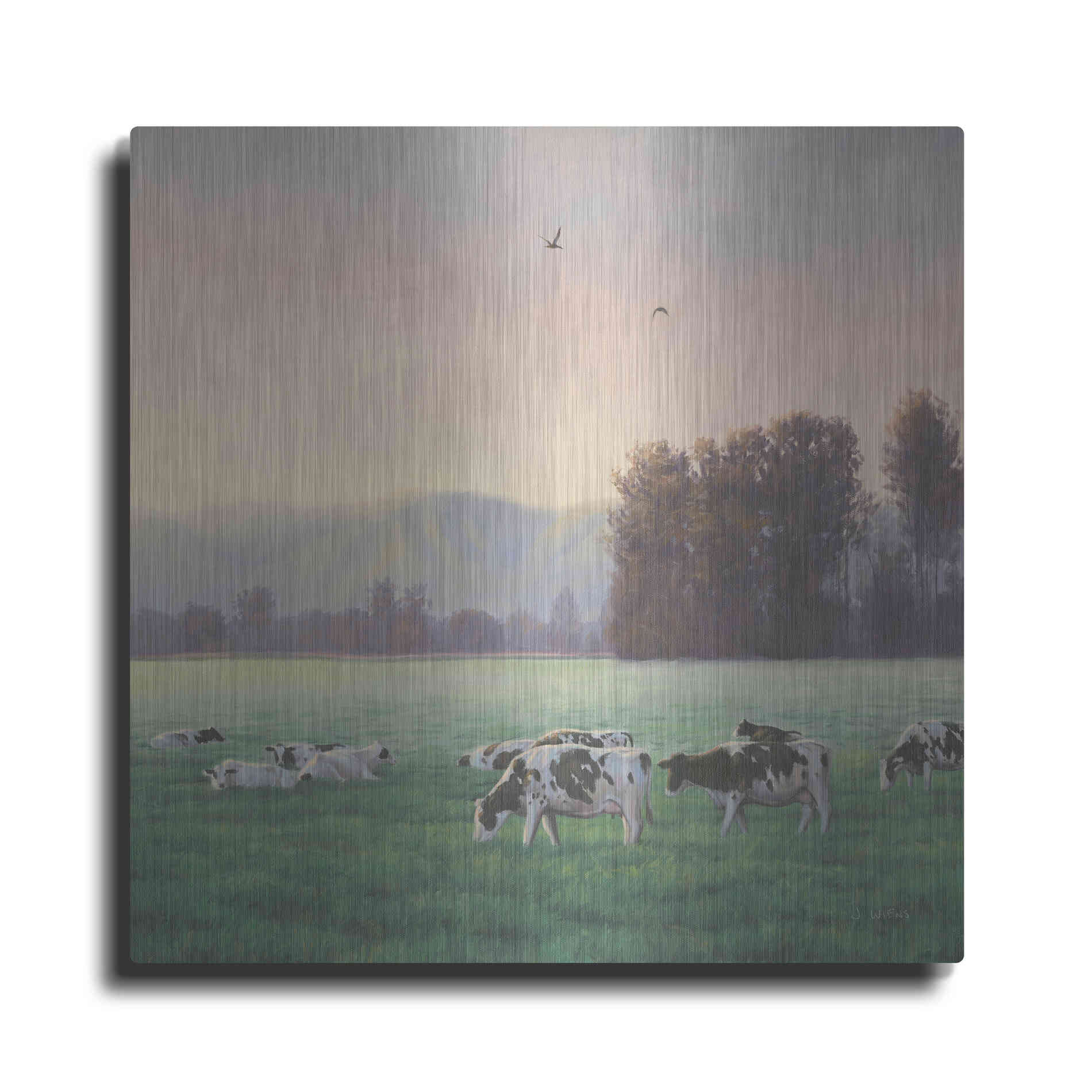 Luxe Metal Art 'Farm Life V' by James Wiens, Metal Wall Art