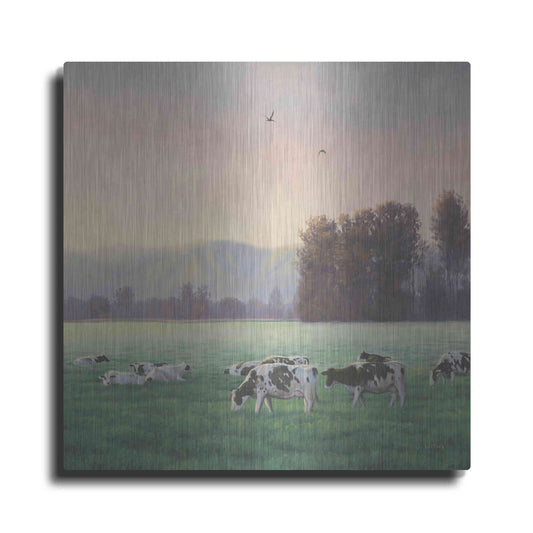 Luxe Metal Art 'Farm Life V' by James Wiens, Metal Wall Art