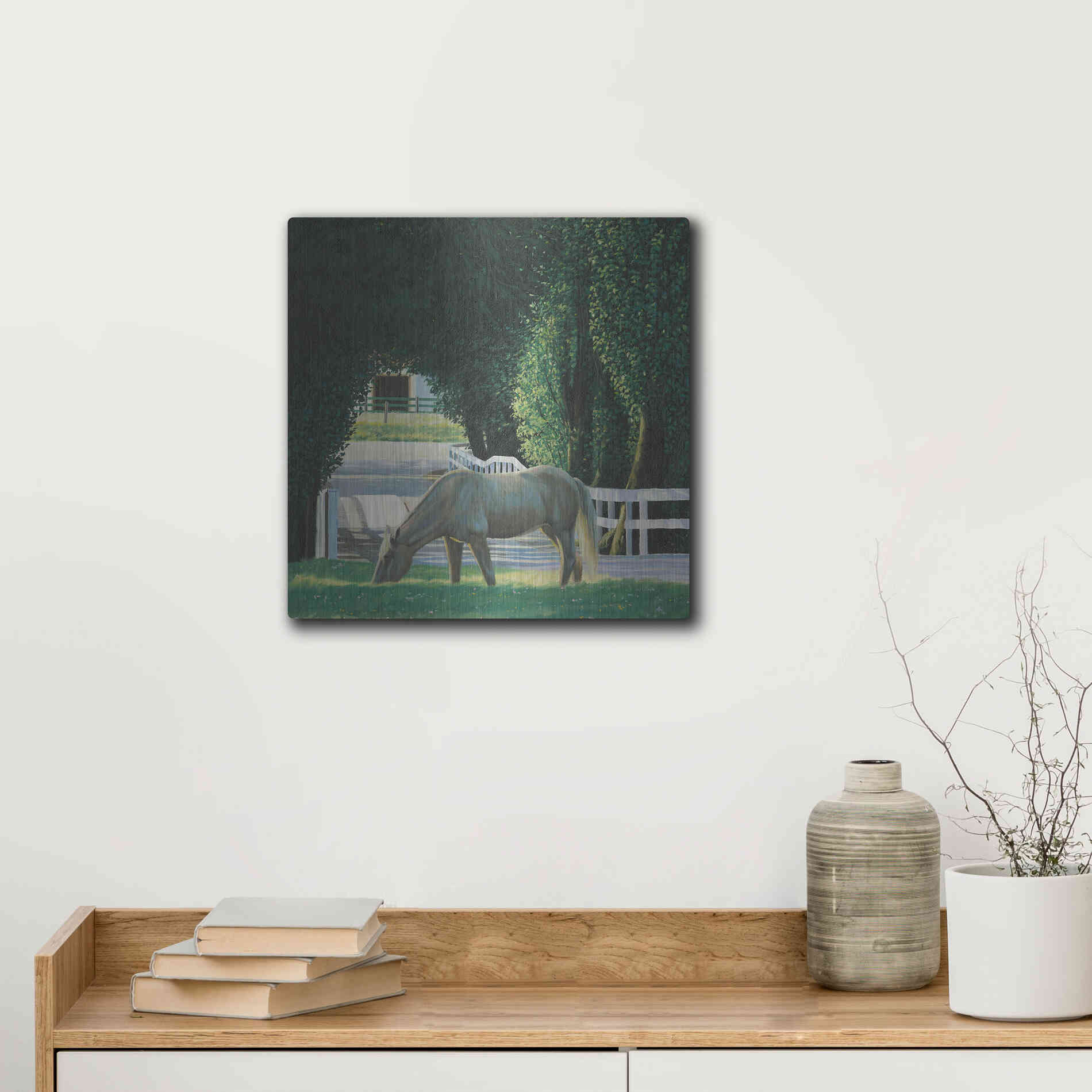 Luxe Metal Art 'Farm Life VI' by James Wiens, Metal Wall Art,12x12