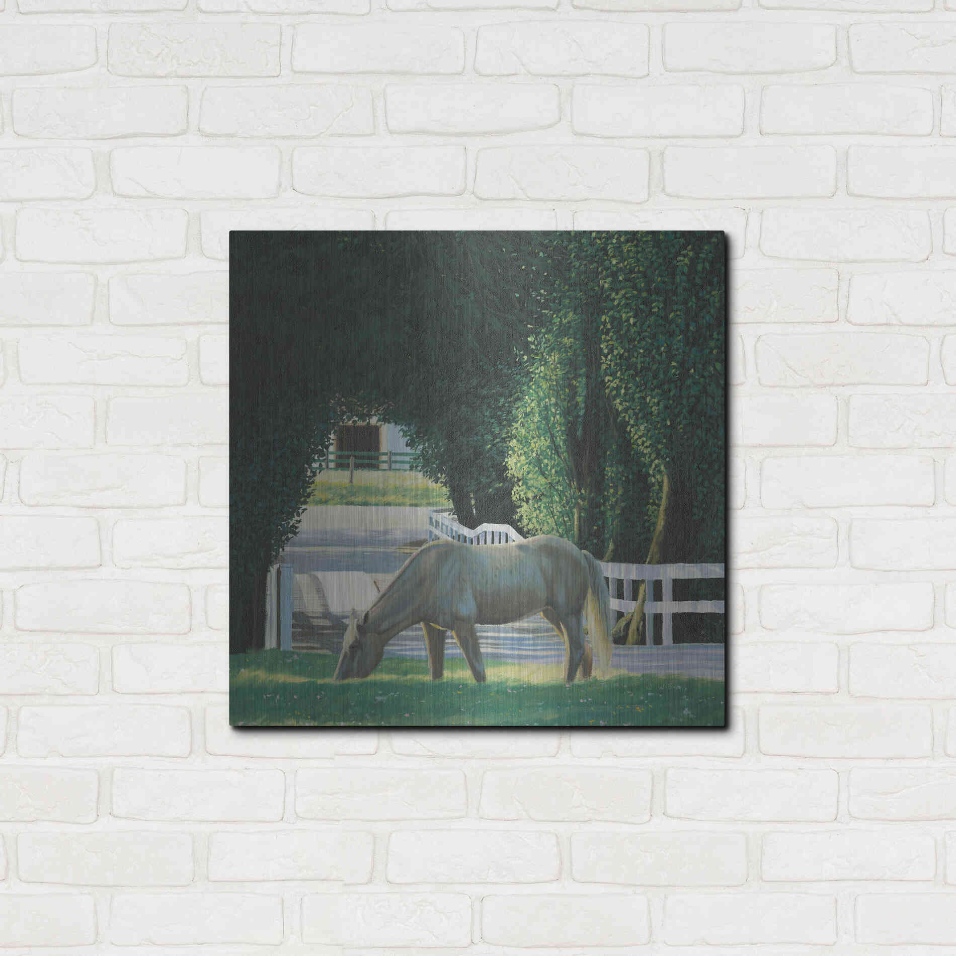 Luxe Metal Art 'Farm Life VI' by James Wiens, Metal Wall Art,24x24