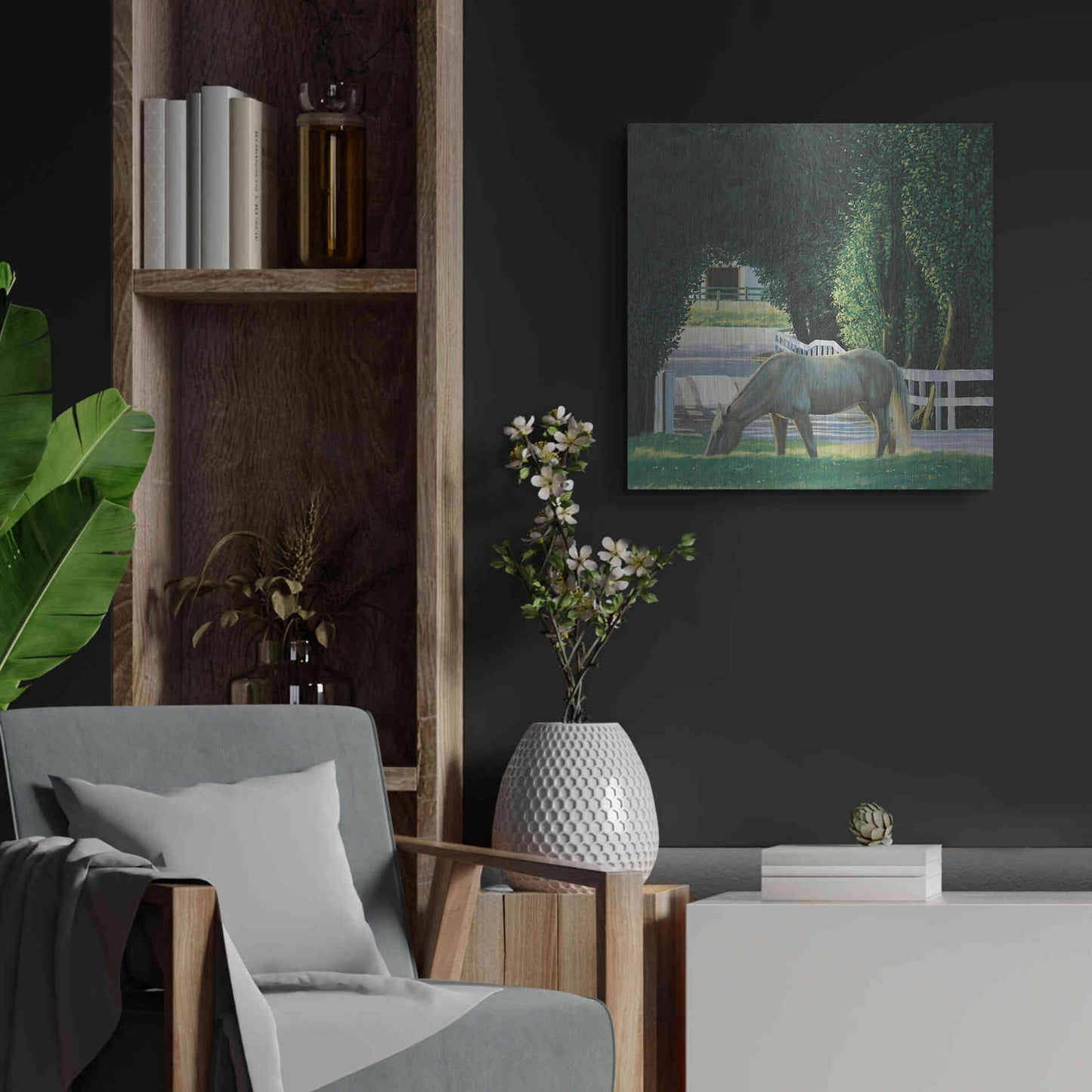 Luxe Metal Art 'Farm Life VI' by James Wiens, Metal Wall Art,24x24