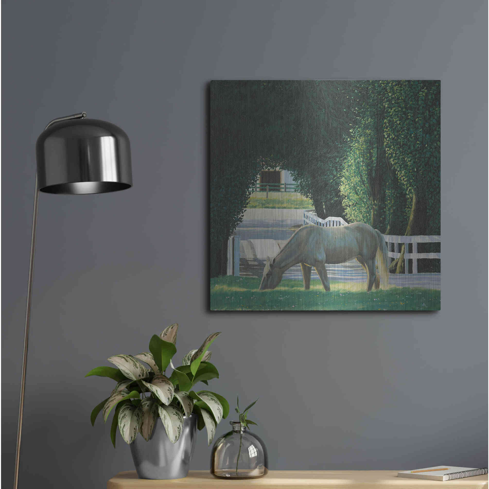 Luxe Metal Art 'Farm Life VI' by James Wiens, Metal Wall Art,24x24