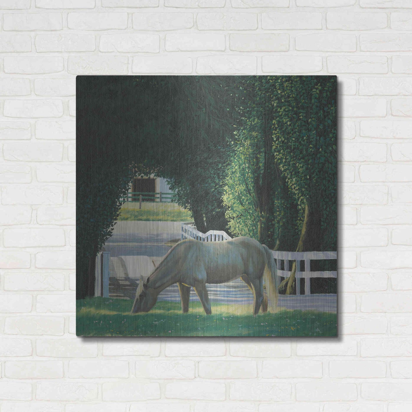 Luxe Metal Art 'Farm Life VI' by James Wiens, Metal Wall Art,36x36