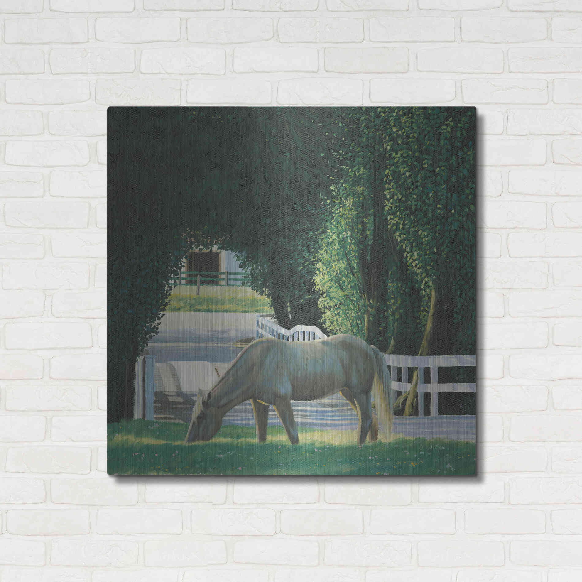 Luxe Metal Art 'Farm Life VI' by James Wiens, Metal Wall Art,36x36