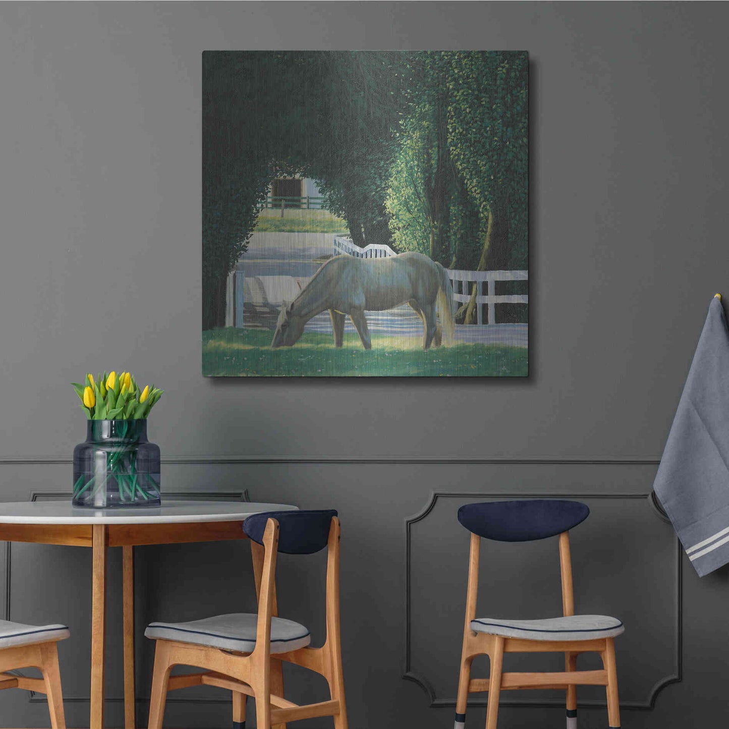 Luxe Metal Art 'Farm Life VI' by James Wiens, Metal Wall Art,36x36