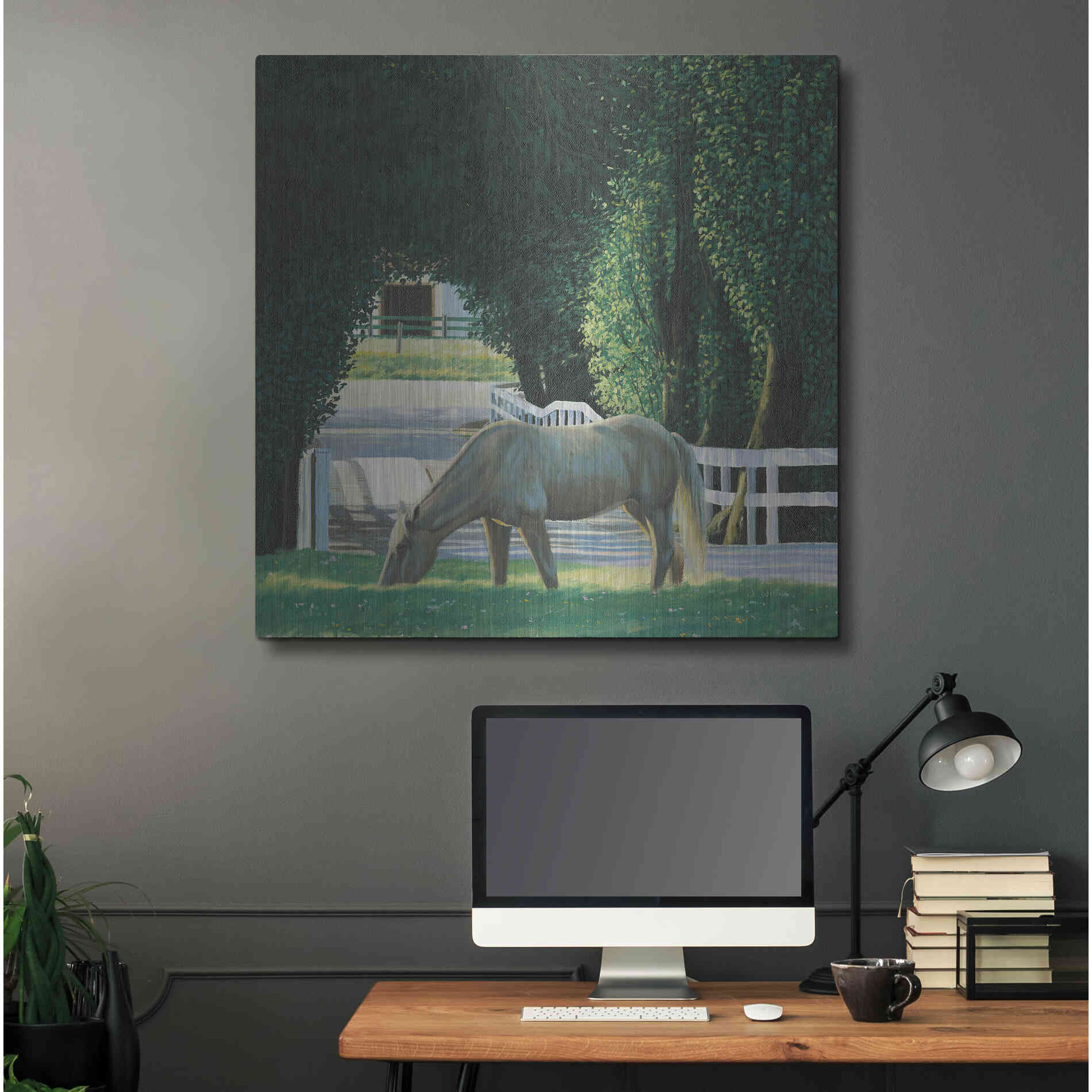 Luxe Metal Art 'Farm Life VI' by James Wiens, Metal Wall Art,36x36