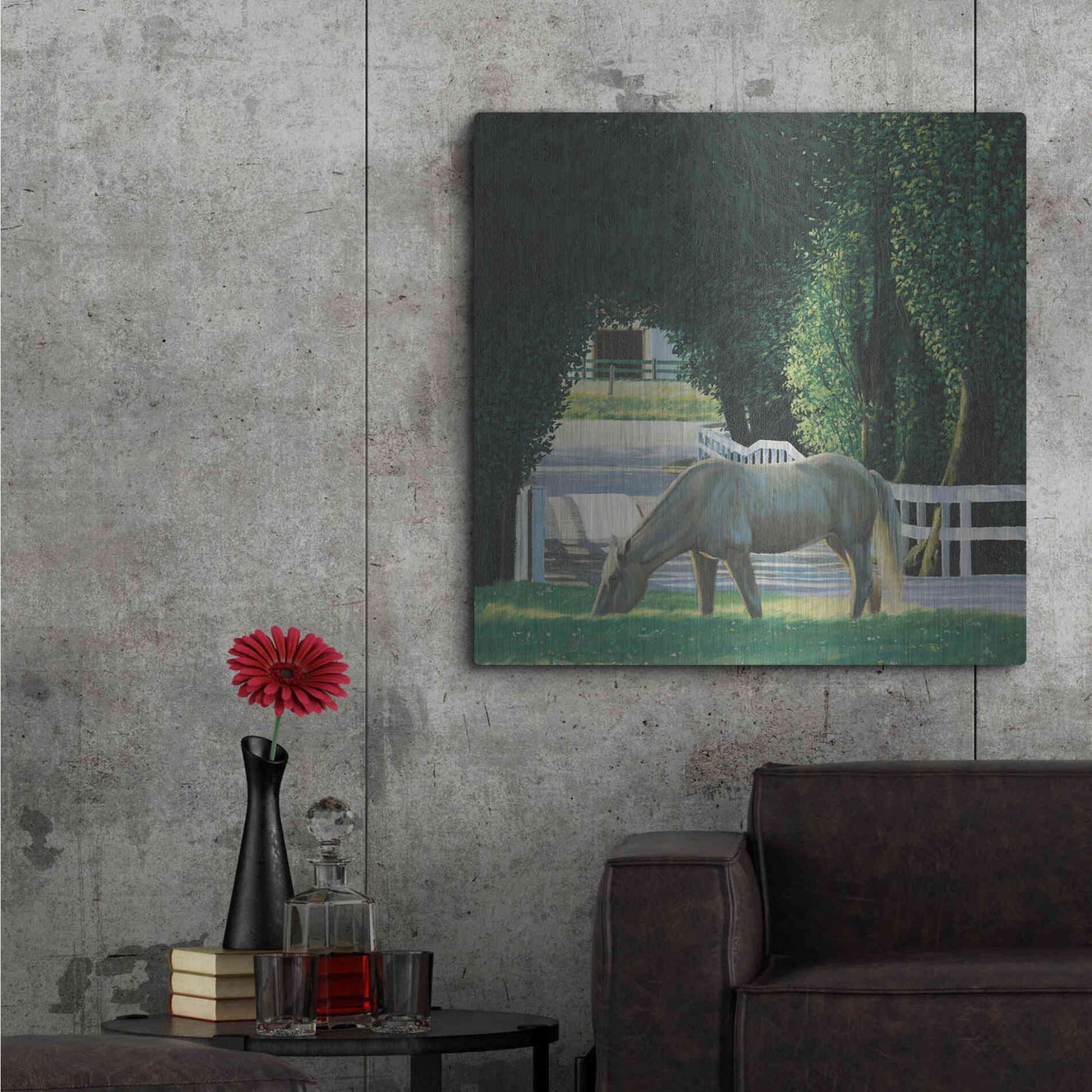 Luxe Metal Art 'Farm Life VI' by James Wiens, Metal Wall Art,36x36