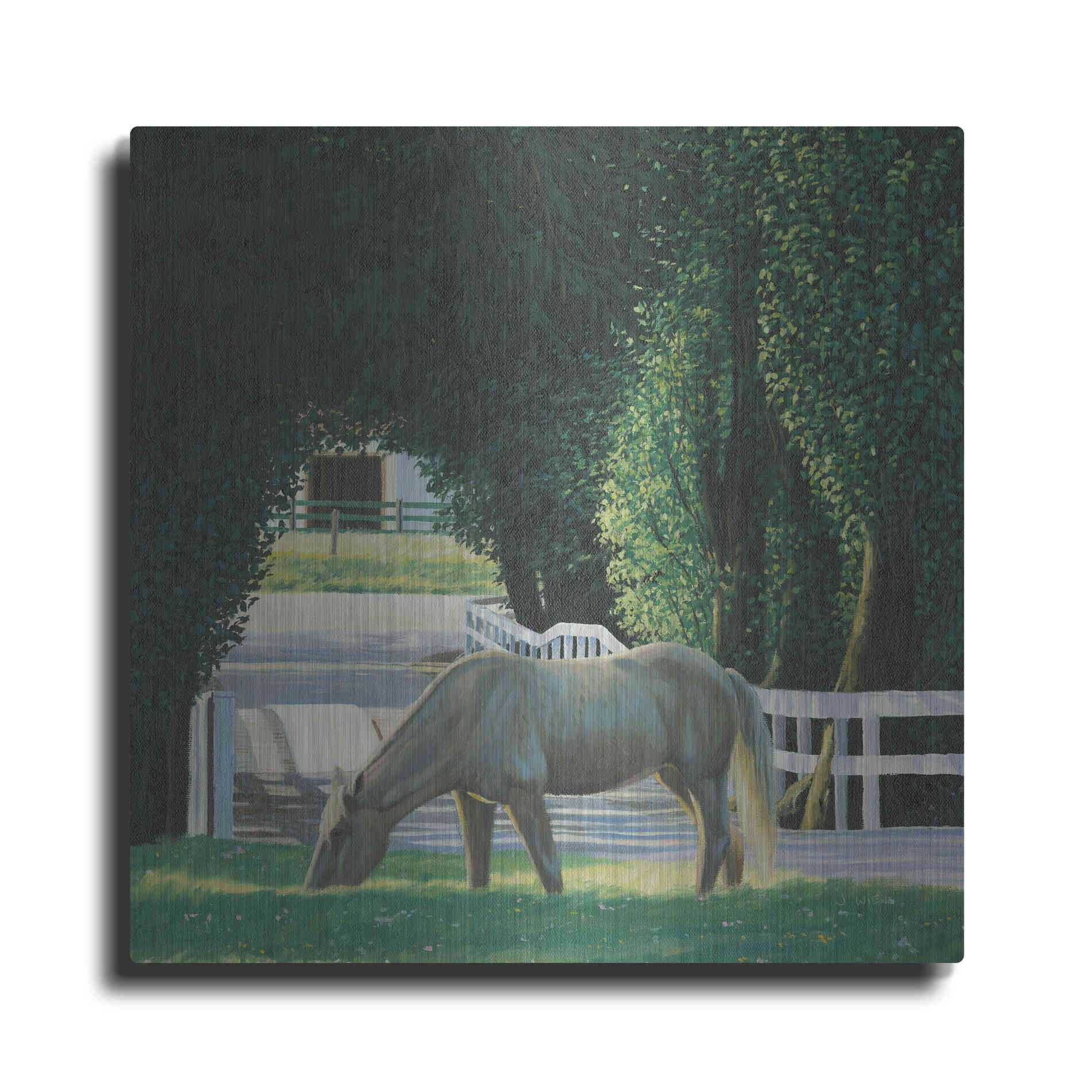 Luxe Metal Art 'Farm Life VI' by James Wiens, Metal Wall Art