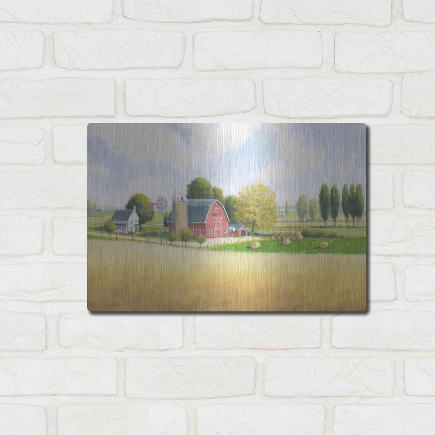 Luxe Metal Art 'Land of the Brave' by James Wiens, Metal Wall Art,16x12