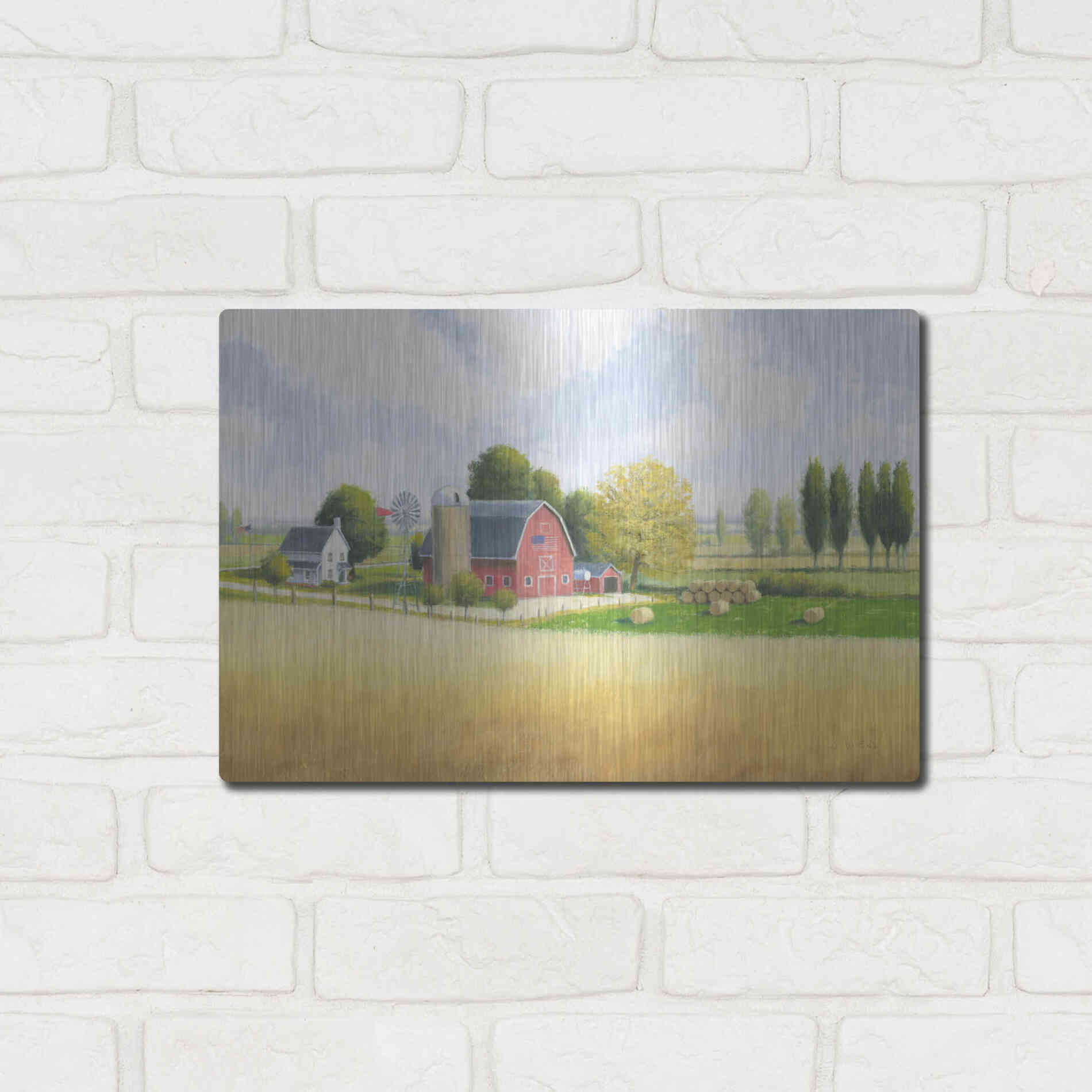 Luxe Metal Art 'Land of the Brave' by James Wiens, Metal Wall Art,16x12
