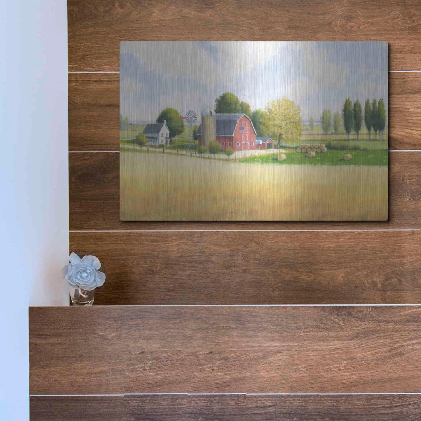 Luxe Metal Art 'Land of the Brave' by James Wiens, Metal Wall Art,16x12