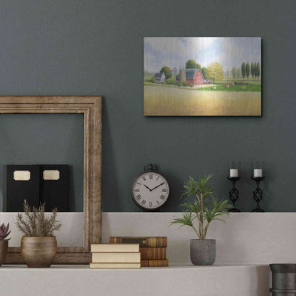 Luxe Metal Art 'Land of the Brave' by James Wiens, Metal Wall Art,16x12