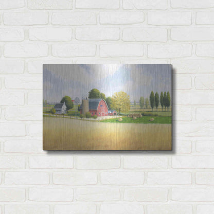 Luxe Metal Art 'Land of the Brave' by James Wiens, Metal Wall Art,24x16
