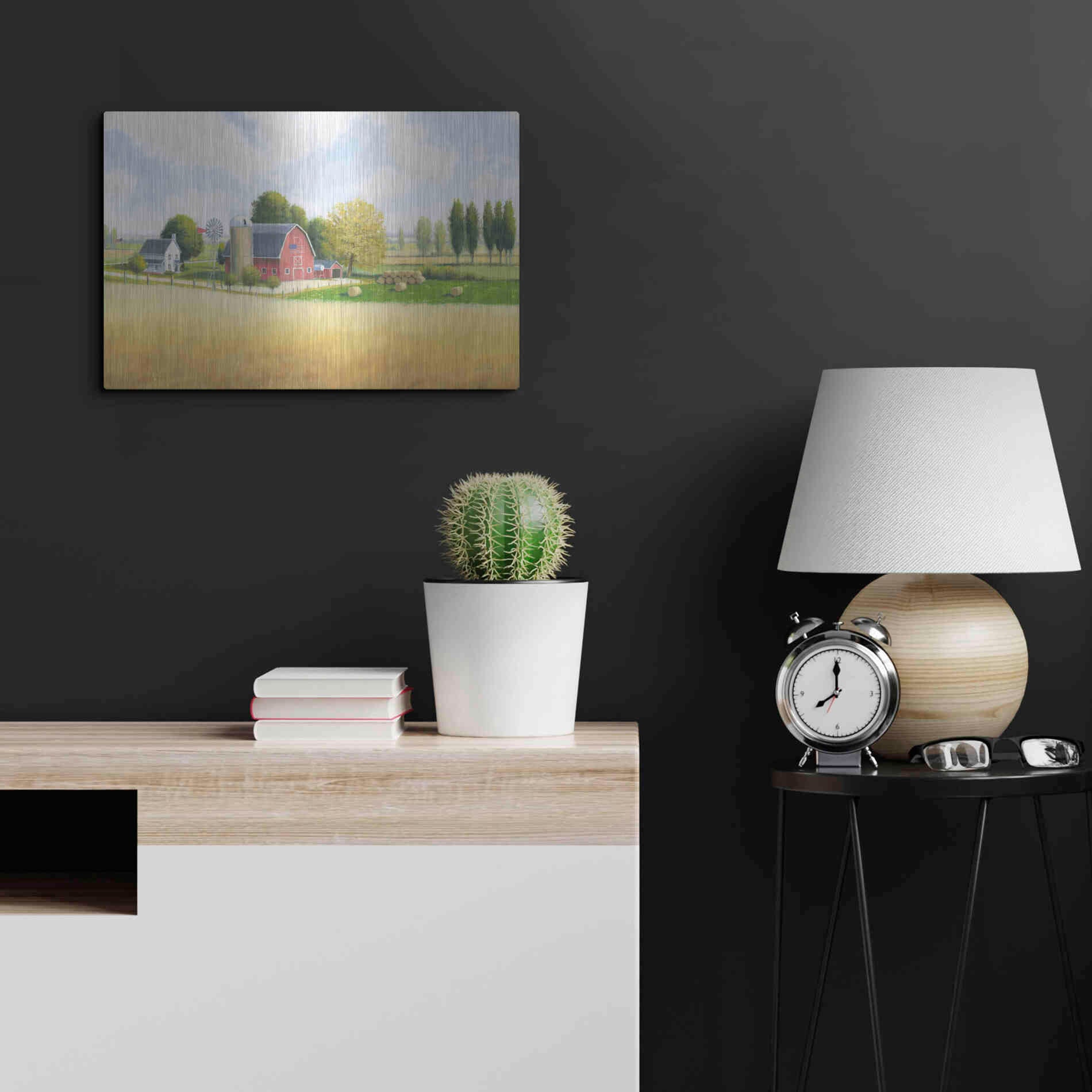 Luxe Metal Art 'Land of the Brave' by James Wiens, Metal Wall Art,24x16