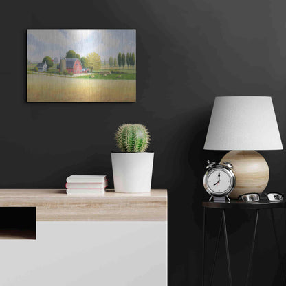 Luxe Metal Art 'Land of the Brave' by James Wiens, Metal Wall Art,24x16