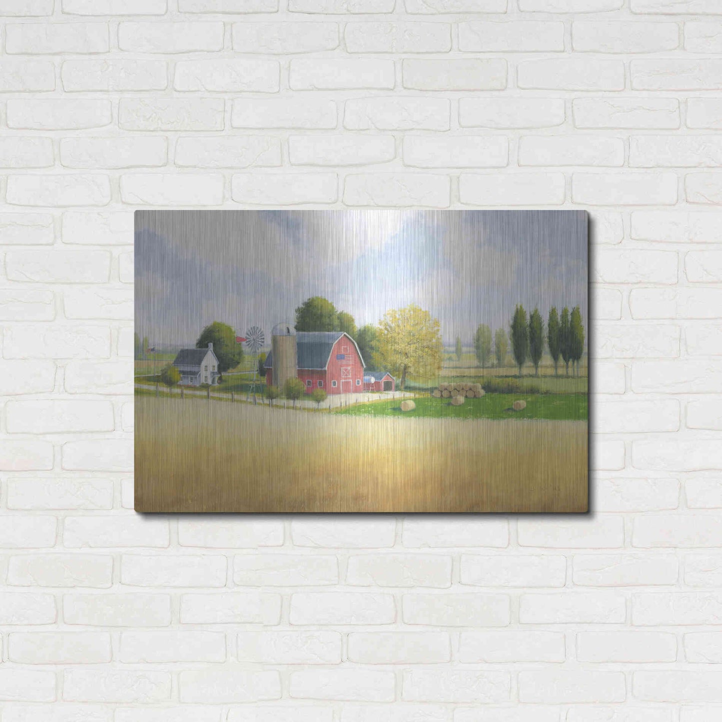 Luxe Metal Art 'Land of the Brave' by James Wiens, Metal Wall Art,36x24